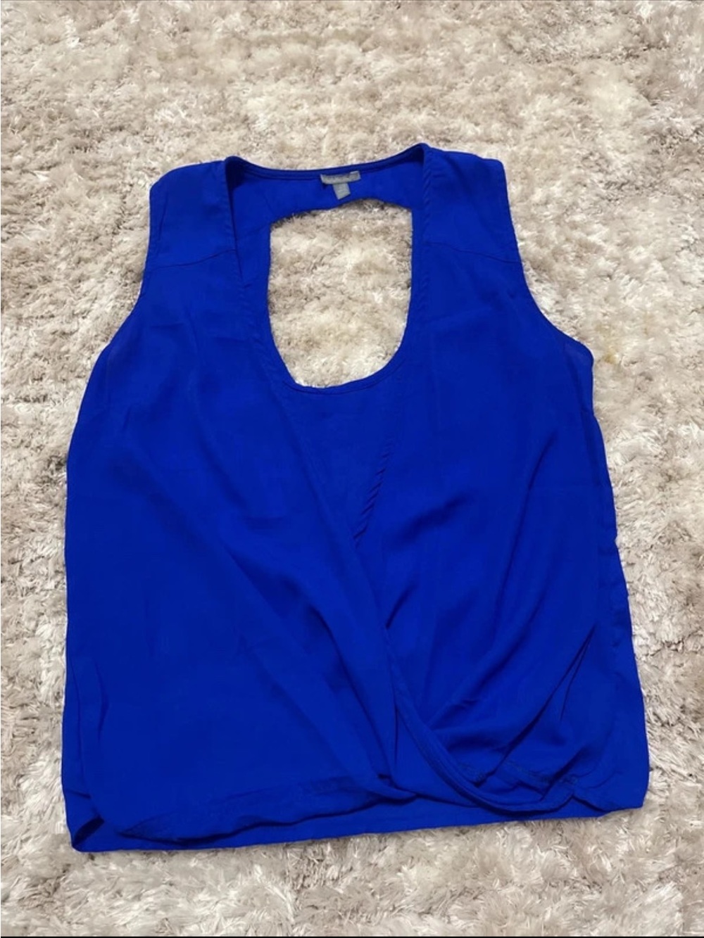 Charlotte Russe Royal Blue Twist-Front Sleeveless Camisole